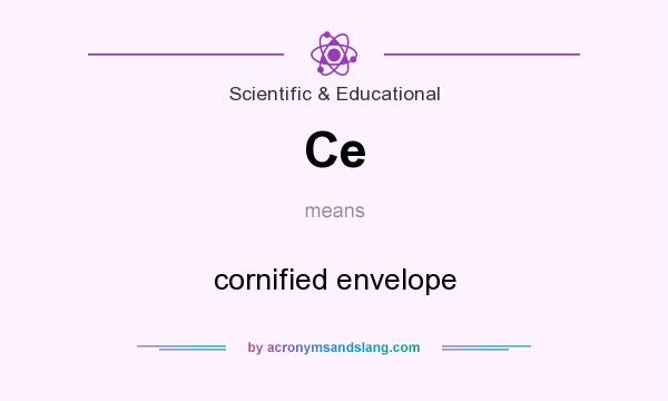 What does Ce mean? It stands for cornified envelope