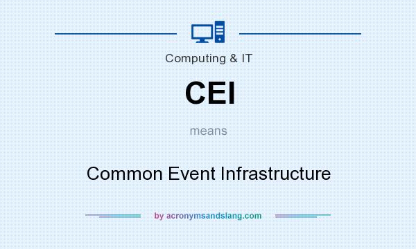 What does CEI mean? It stands for Common Event Infrastructure