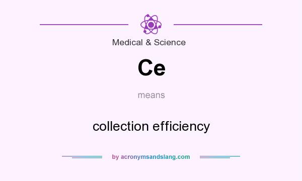 What does Ce mean? It stands for collection efficiency