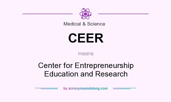 What does CEER mean? It stands for Center for Entrepreneurship Education and Research
