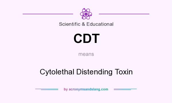 What does CDT mean? It stands for Cytolethal Distending Toxin