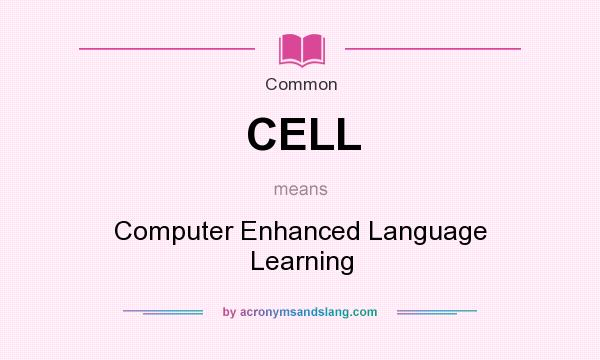 What does CELL mean? It stands for Computer Enhanced Language Learning