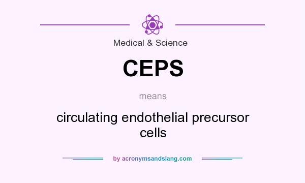 What does CEPS mean? It stands for circulating endothelial precursor cells