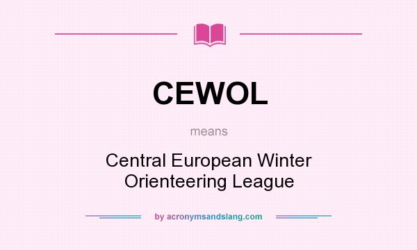 What does CEWOL mean? It stands for Central European Winter Orienteering League