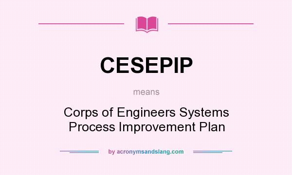 What does CESEPIP mean? It stands for Corps of Engineers Systems Process Improvement Plan
