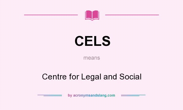 What does CELS mean? It stands for Centre for Legal and Social