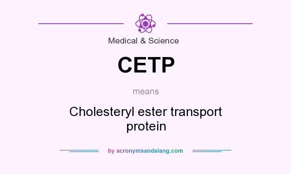 What does CETP mean? It stands for Cholesteryl ester transport protein