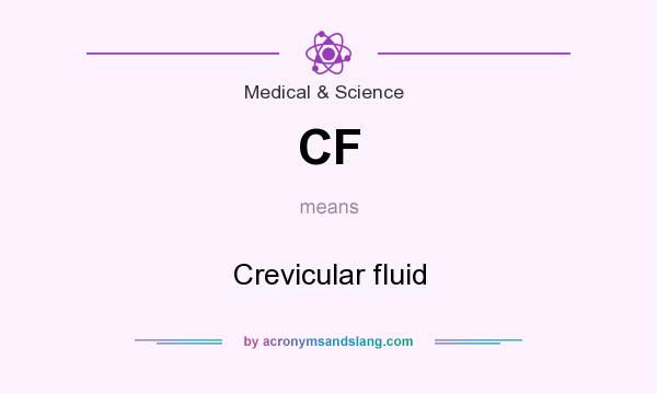 What does CF mean? It stands for Crevicular fluid