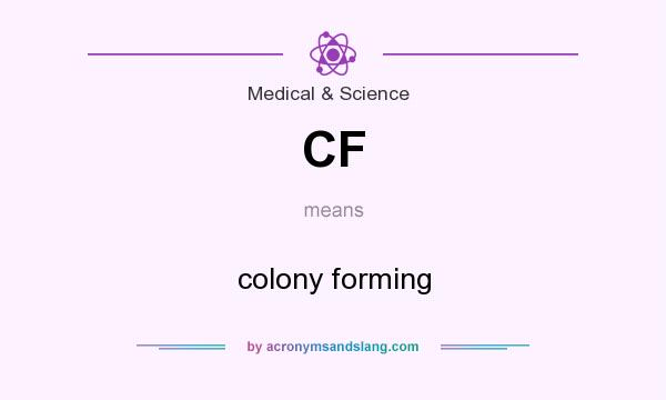 What does CF mean? It stands for colony forming