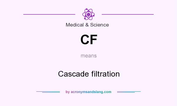 What does CF mean? It stands for Cascade filtration