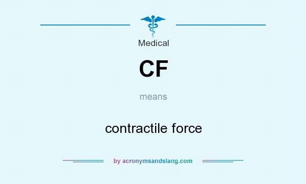What does CF mean? It stands for contractile force