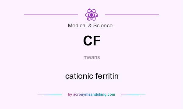 What does CF mean? It stands for cationic ferritin