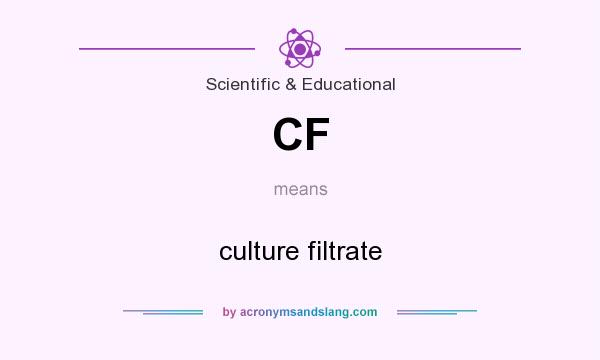 What does CF mean? It stands for culture filtrate