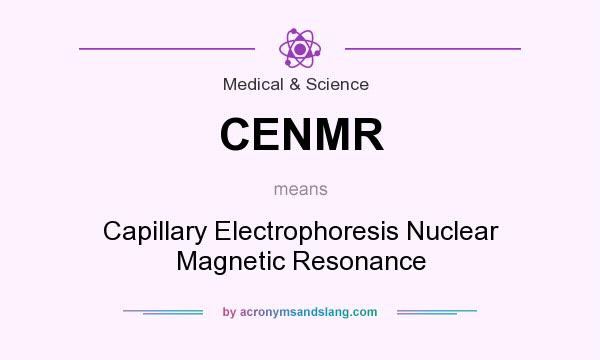 What does CENMR mean? It stands for Capillary Electrophoresis Nuclear Magnetic Resonance