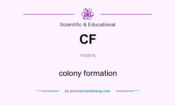 What does CF mean? It stands for colony formation