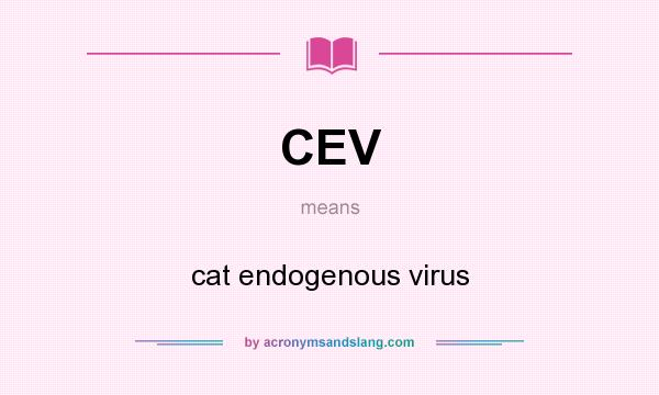 What does CEV mean? It stands for cat endogenous virus