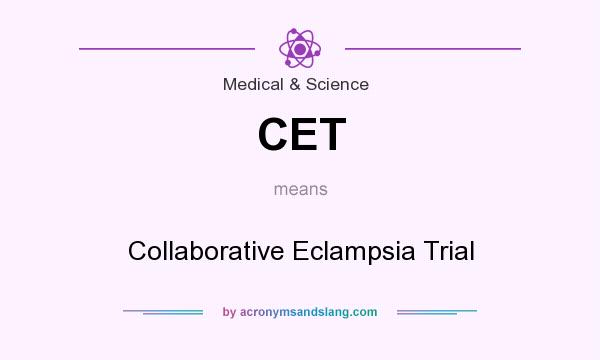 What does CET mean? It stands for Collaborative Eclampsia Trial