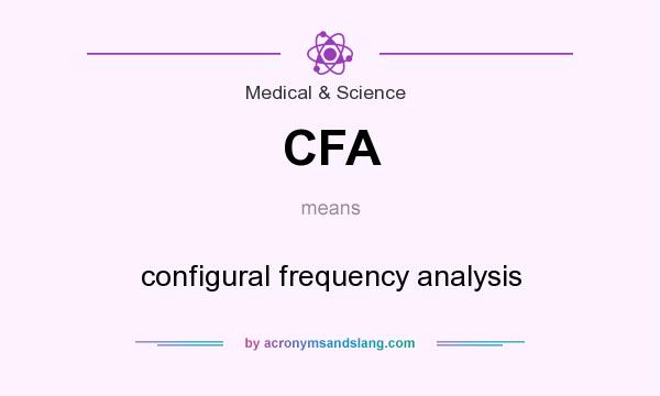 What does CFA mean? It stands for configural frequency analysis