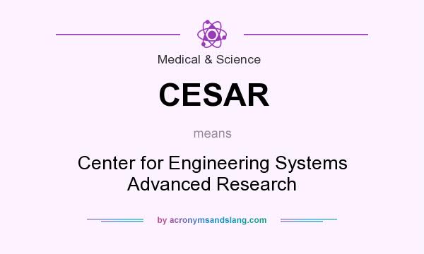 What does CESAR mean? It stands for Center for Engineering Systems Advanced Research