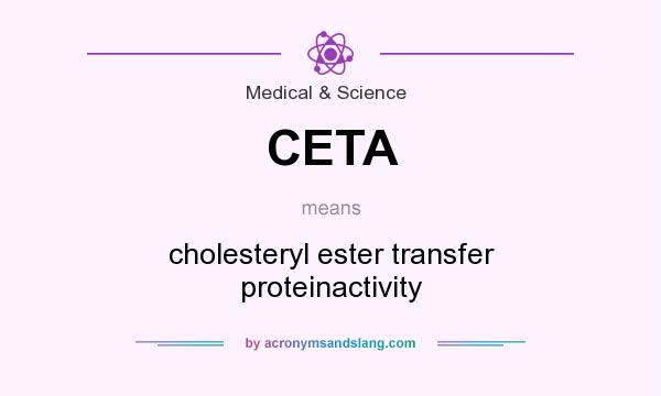 What does CETA mean? It stands for cholesteryl ester transfer proteinactivity
