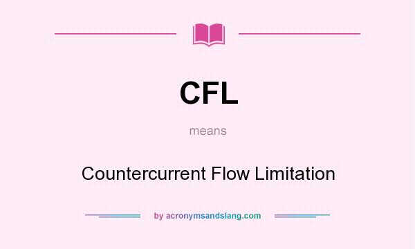 What does CFL mean? It stands for Countercurrent Flow Limitation