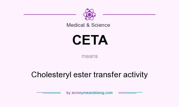 What does CETA mean? It stands for Cholesteryl ester transfer activity
