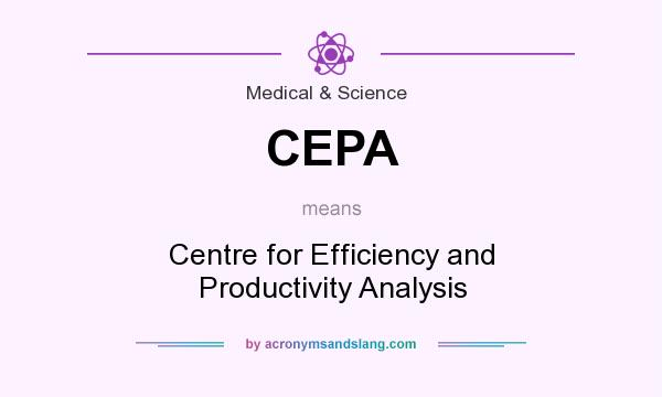 What does CEPA mean? It stands for Centre for Efficiency and Productivity Analysis
