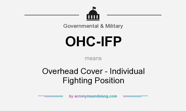 What does OHC-IFP mean? It stands for Overhead Cover - Individual Fighting Position