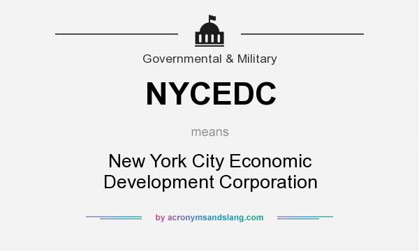 What does NYCEDC mean? It stands for New York City Economic Development Corporation