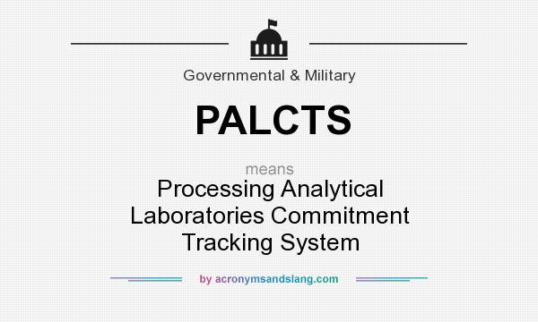 What does PALCTS mean? It stands for Processing Analytical Laboratories Commitment Tracking System