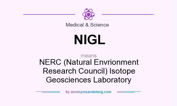 What does NIGL mean? It stands for NERC (Natural Envrionment Research Council) Isotope Geosciences Laboratory