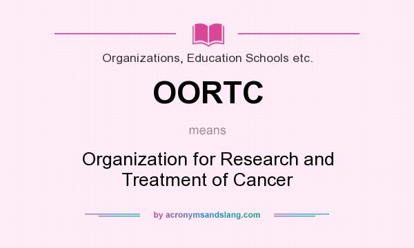 What does OORTC mean? It stands for Organization for Research and Treatment of Cancer