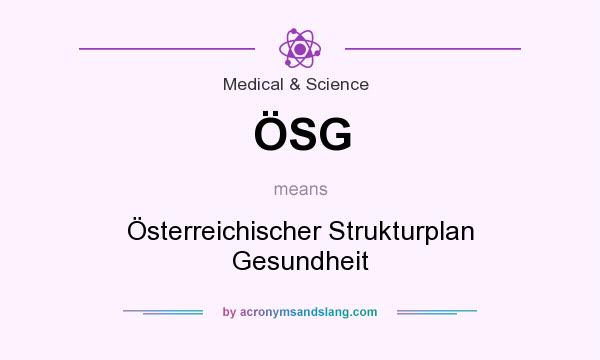 What does ÖSG mean? It stands for Österreichischer Strukturplan Gesundheit