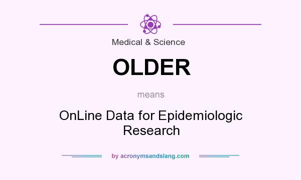 What does OLDER mean? It stands for OnLine Data for Epidemiologic Research