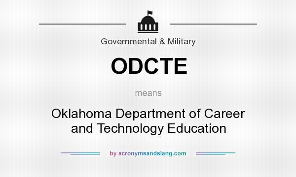What does ODCTE mean? It stands for Oklahoma Department of Career and Technology Education