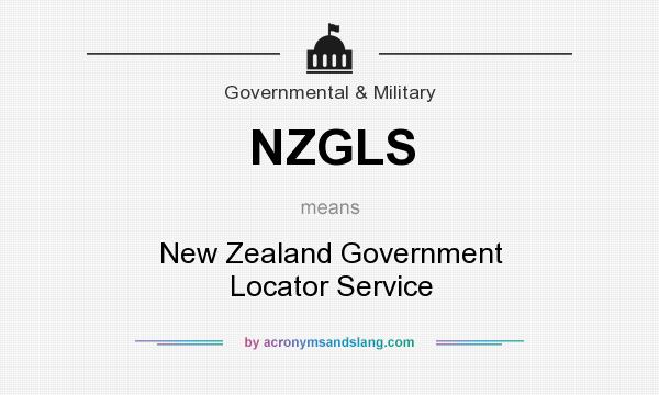What does NZGLS mean? It stands for New Zealand Government Locator Service