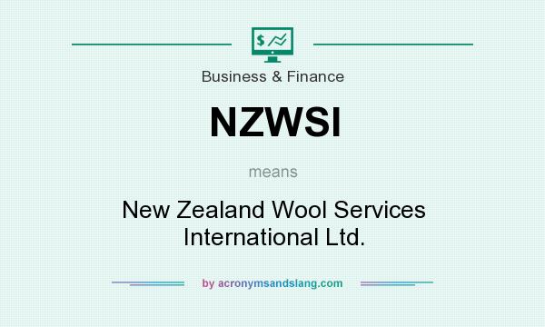 What does NZWSI mean? It stands for New Zealand Wool Services International Ltd.