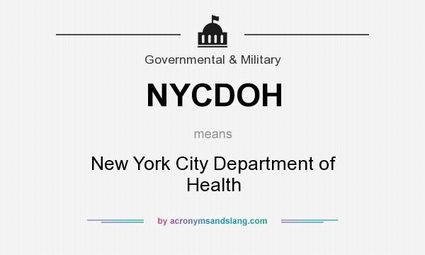 What does NYCDOH mean? It stands for New York City Department of Health