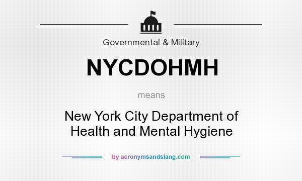 What does NYCDOHMH mean? It stands for New York City Department of Health and Mental Hygiene