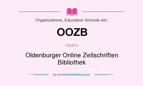 What does OOZB mean? It stands for Oldenburger Online Zeitschriften Bibliothek