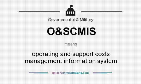 What does O&SCMIS mean? It stands for operating and support costs management information system