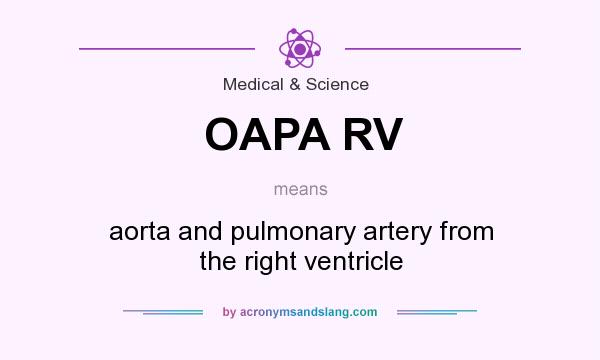 What does OAPA RV mean? It stands for aorta and pulmonary artery from the right ventricle