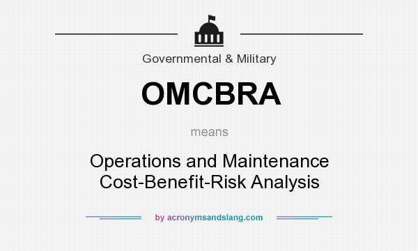 What does OMCBRA mean? It stands for Operations and Maintenance Cost-Benefit-Risk Analysis