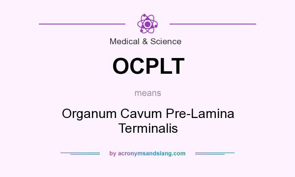 What does OCPLT mean? It stands for Organum Cavum Pre-Lamina Terminalis