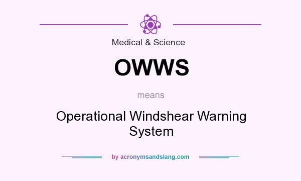 What does OWWS mean? It stands for Operational Windshear Warning System