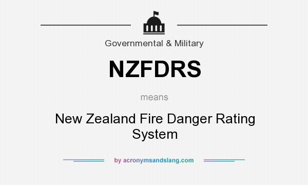 What does NZFDRS mean? It stands for New Zealand Fire Danger Rating System
