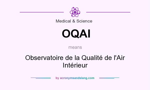 What does OQAI mean? It stands for Observatoire de la Qualité de l`Air Intérieur