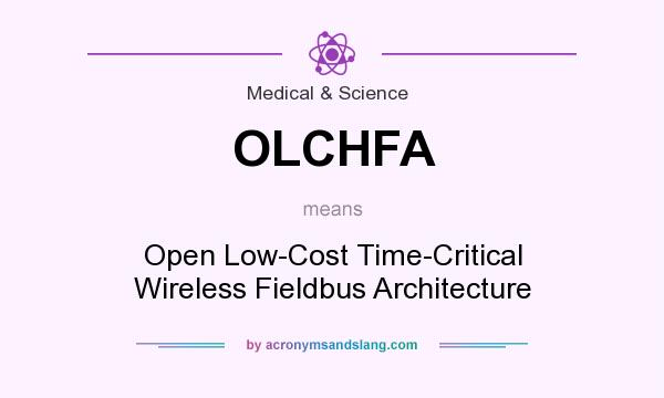 What does OLCHFA mean? It stands for Open Low-Cost Time-Critical Wireless Fieldbus Architecture