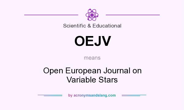 What does OEJV mean? It stands for Open European Journal on Variable Stars