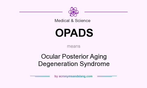 What does OPADS mean? It stands for Ocular Posterior Aging Degeneration Syndrome